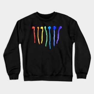 Grunge rainbow splatters Crewneck Sweatshirt